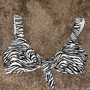 Zebra print bathing suit top